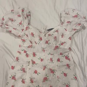 White floral dress